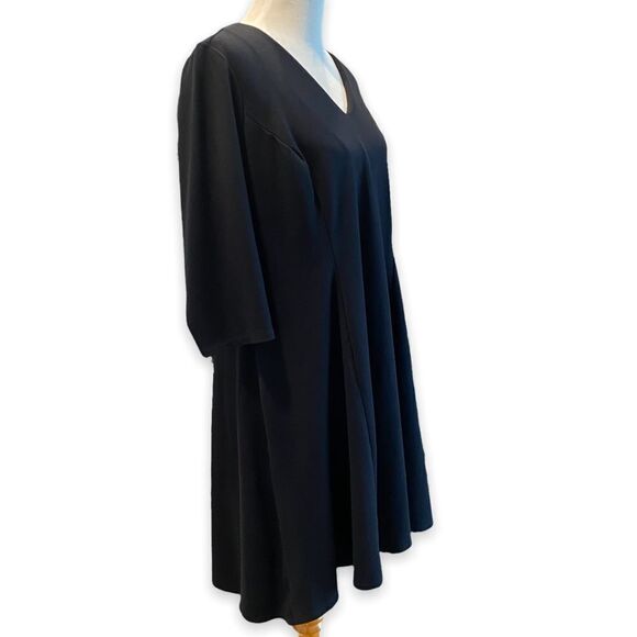 Lane Bryant Black Midi Tunic Skater Flowy Thick Warm Dress - Picture 3 of 7